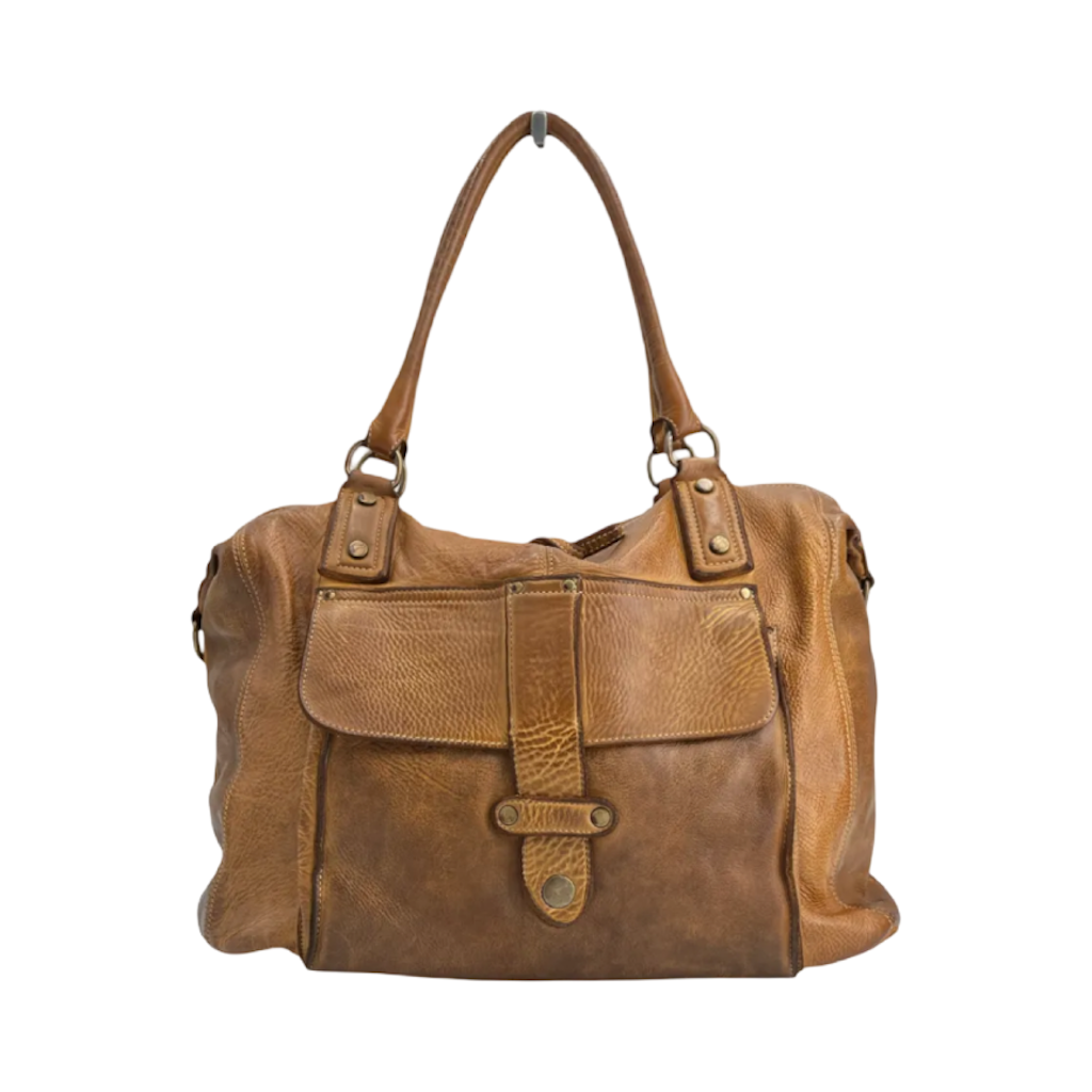 BZNA Bag Viola Cognac Italy Designer Damen Handtasche Ledertasche Schultertasche Tasche Leder Shopper Neu - B Z N A