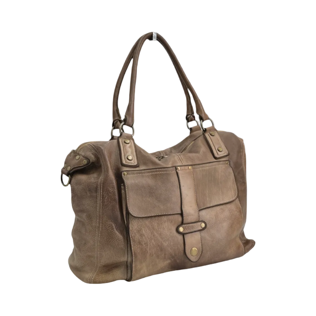 BZNA Bag Viola Noce Italy Designer Damen Handtasche Ledertasche Schultertasche Tasche Leder Shopper Neu - B Z N A