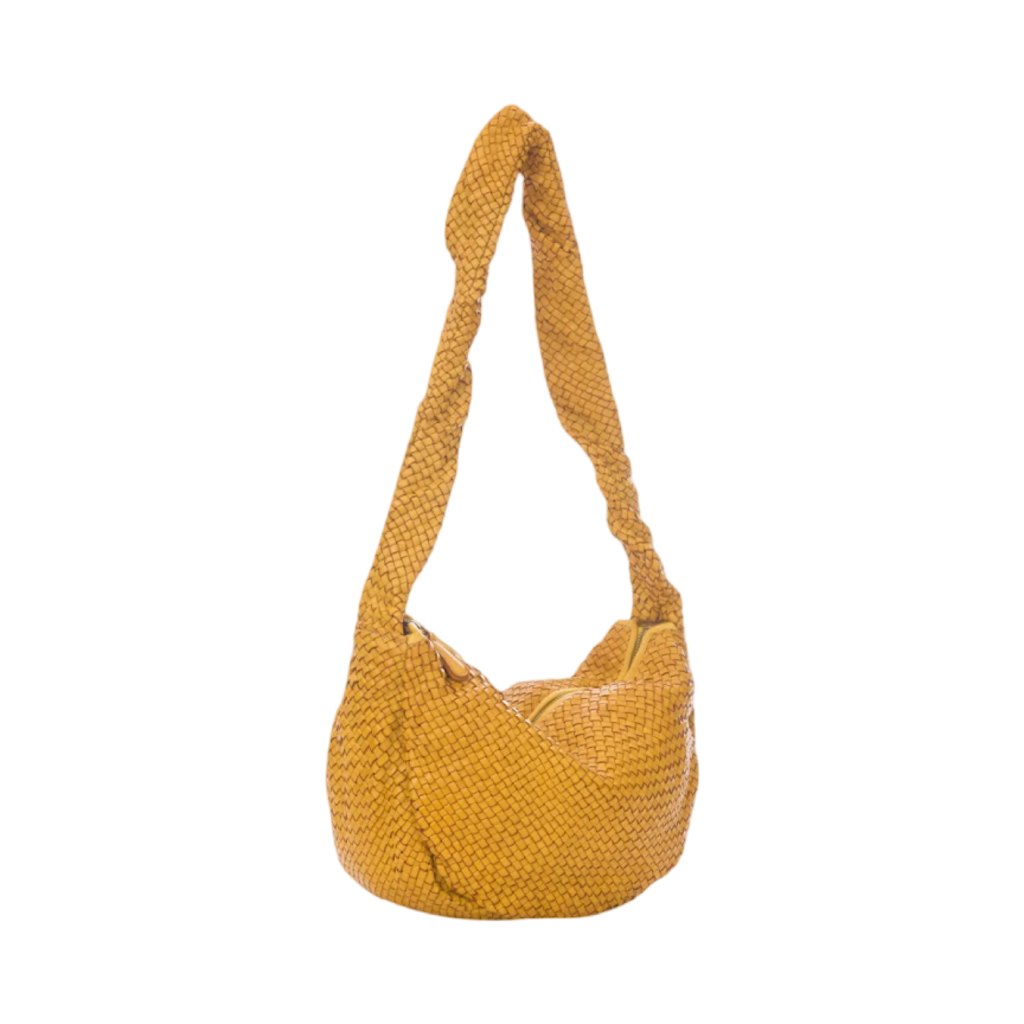 BZNA Bag Greta Gelb Italy Designer Handtasche Schultertasche Tasche Leder