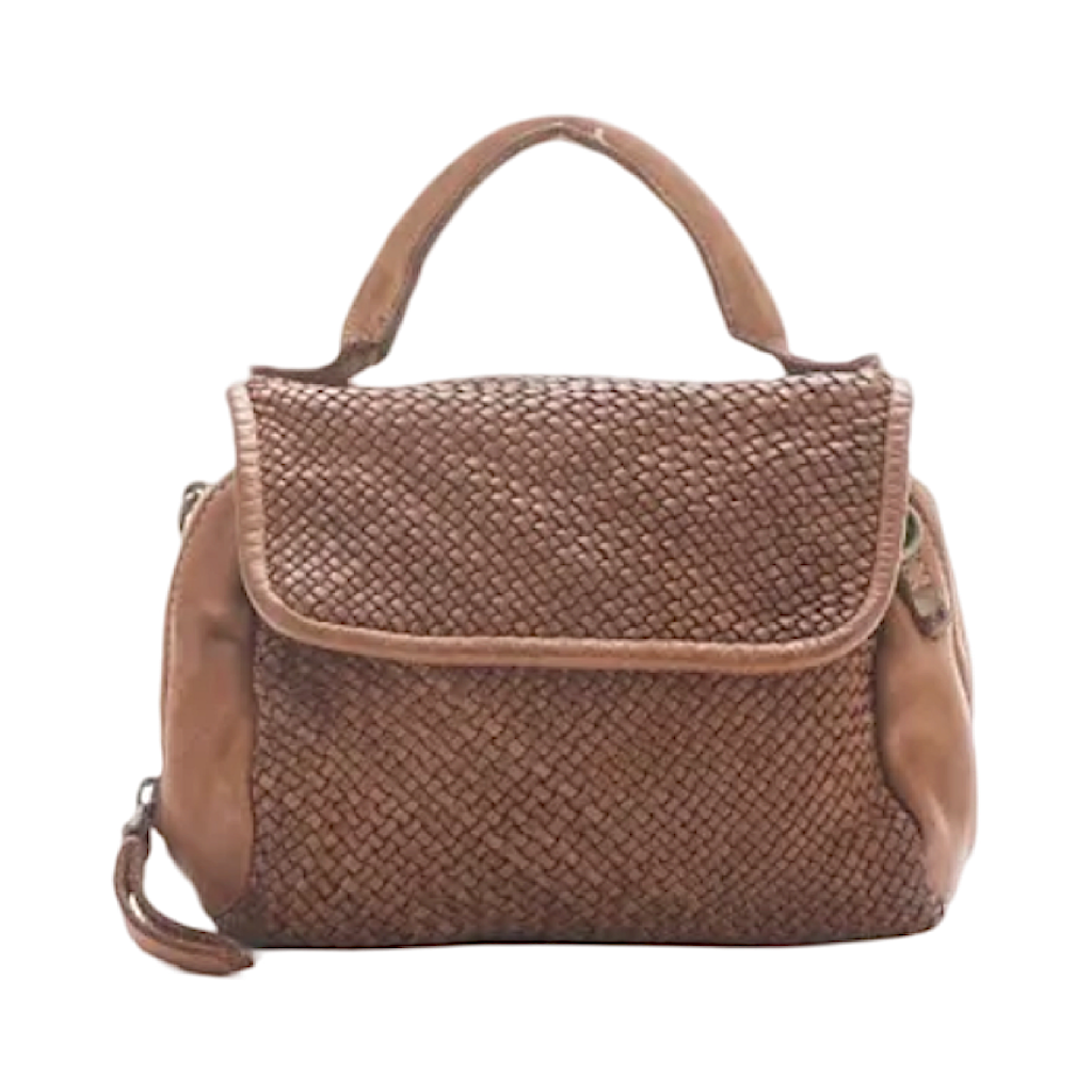 BZNA Schultertasche Tilly Cognac Italy Designer Clutch Ledertasche Handtasche