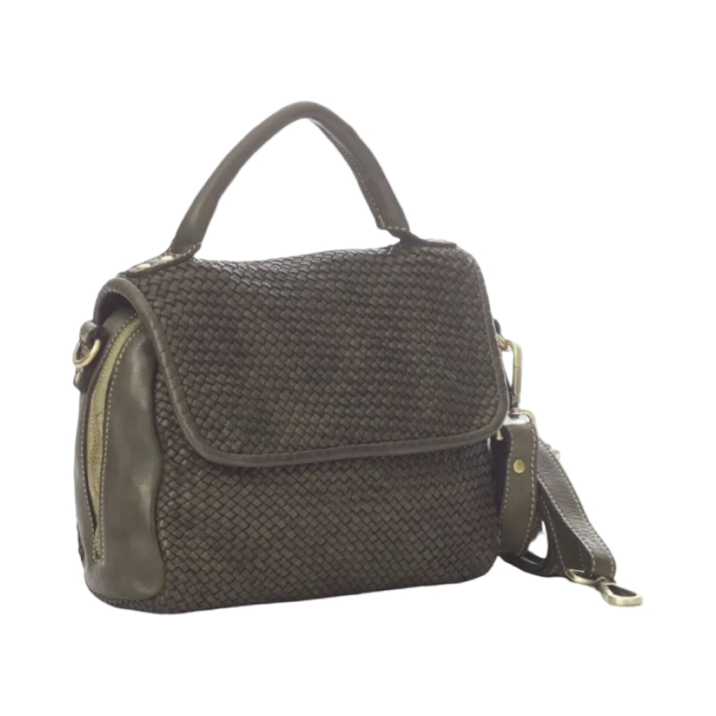 BZNA Schultertasche Tilly Verde Grün Italy Designer Clutch Ledertasche Handtasche
