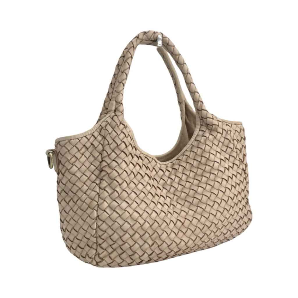 BZNA Bag Rozen Beige Italy Vintage Schultertasche Designer Damen Handtasche