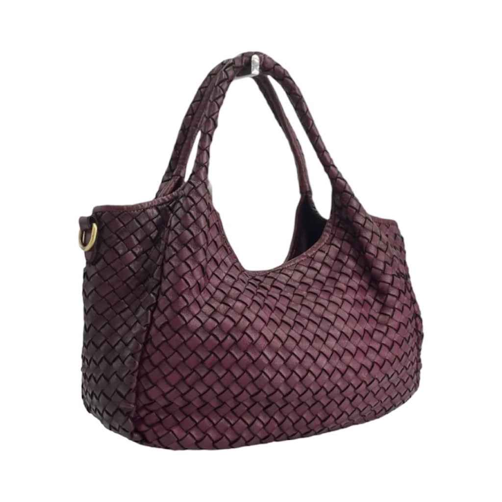 BZNA Bag Rozen Bordeaux Italy Vintage Schultertasche Designer Damen Handtasche