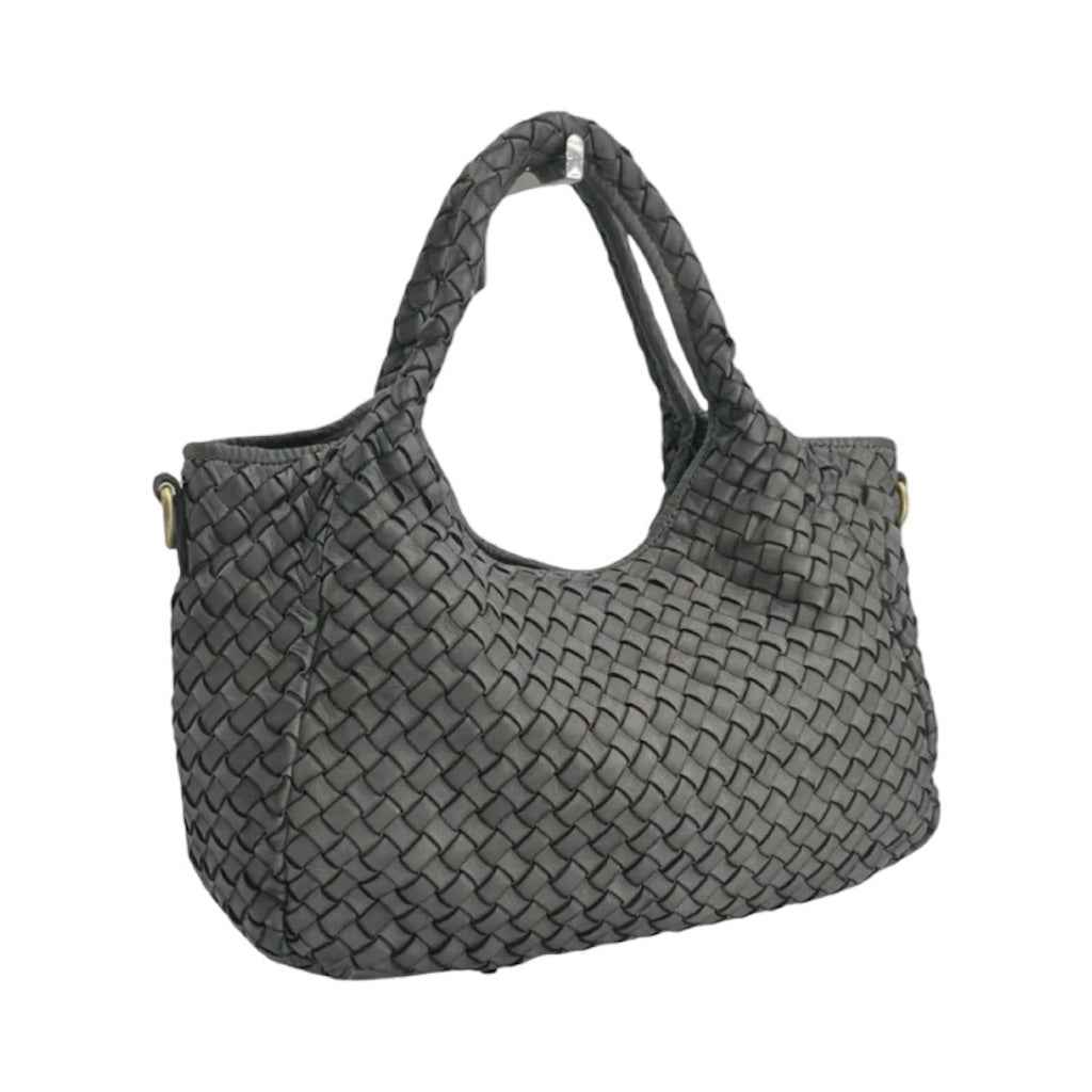 BZNA Bag Rozen Grau Italy Vintage Schultertasche Designer Damen Handtasche