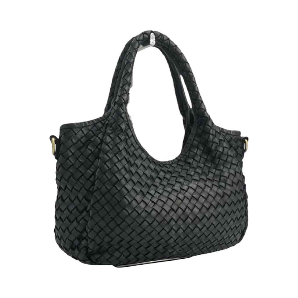 BZNA Bag Rozen Schwarz Italy Vintage Schultertasche Designer Damen Handtasche