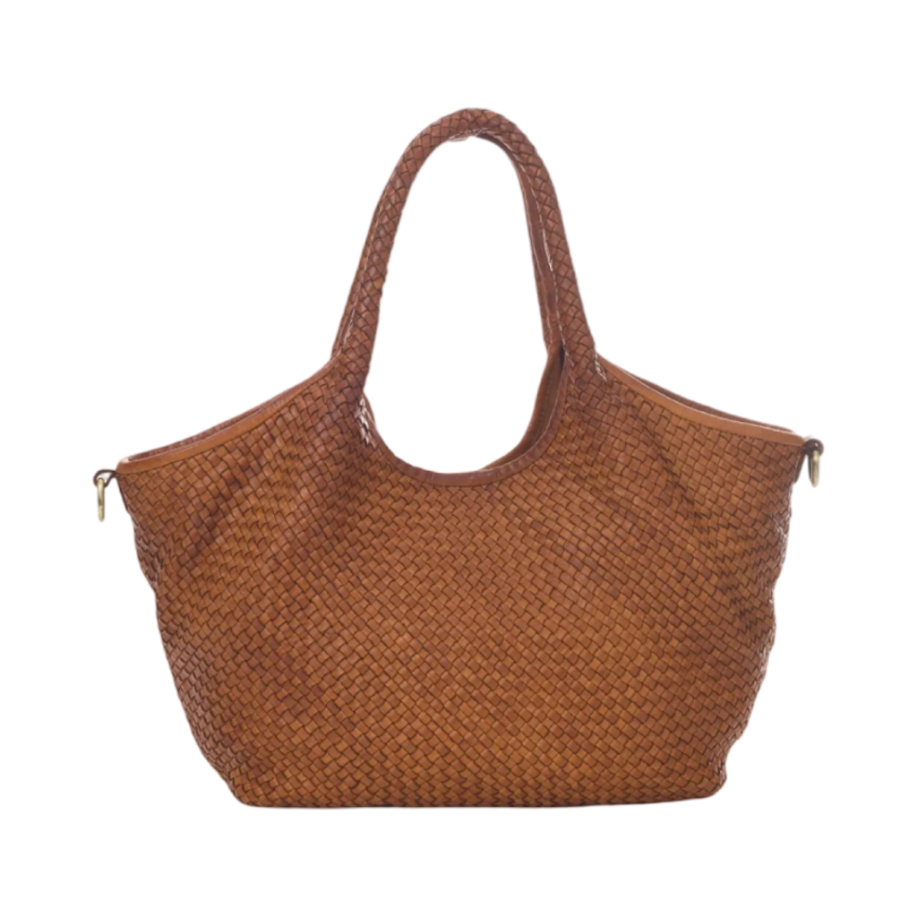 BZNA Bag Lana Cognac Italy Vintage Schultertasche Designer Damen Handtasche