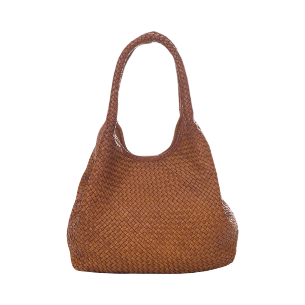 BZNA Bag Lana Cognac Italy Vintage Schultertasche Designer Damen Handtasche