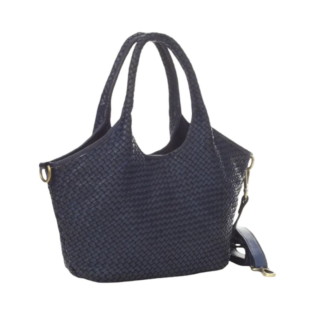 BZNA Bag Lana Blau Italy Vintage Schultertasche Designer Damen Handtasche