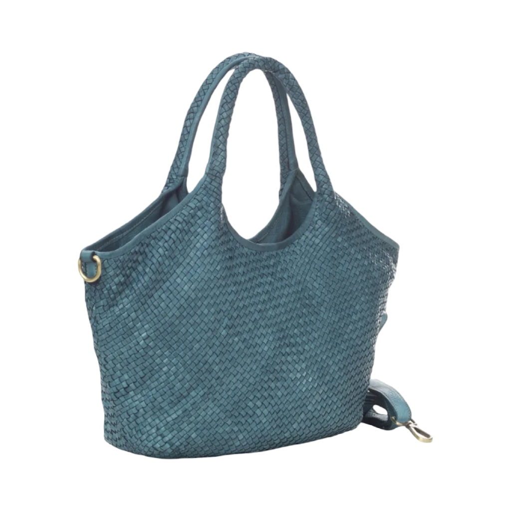 BZNA Bag Lana Petrol Italy Vintage Schultertasche Designer Damen Handtasche - B Z N A