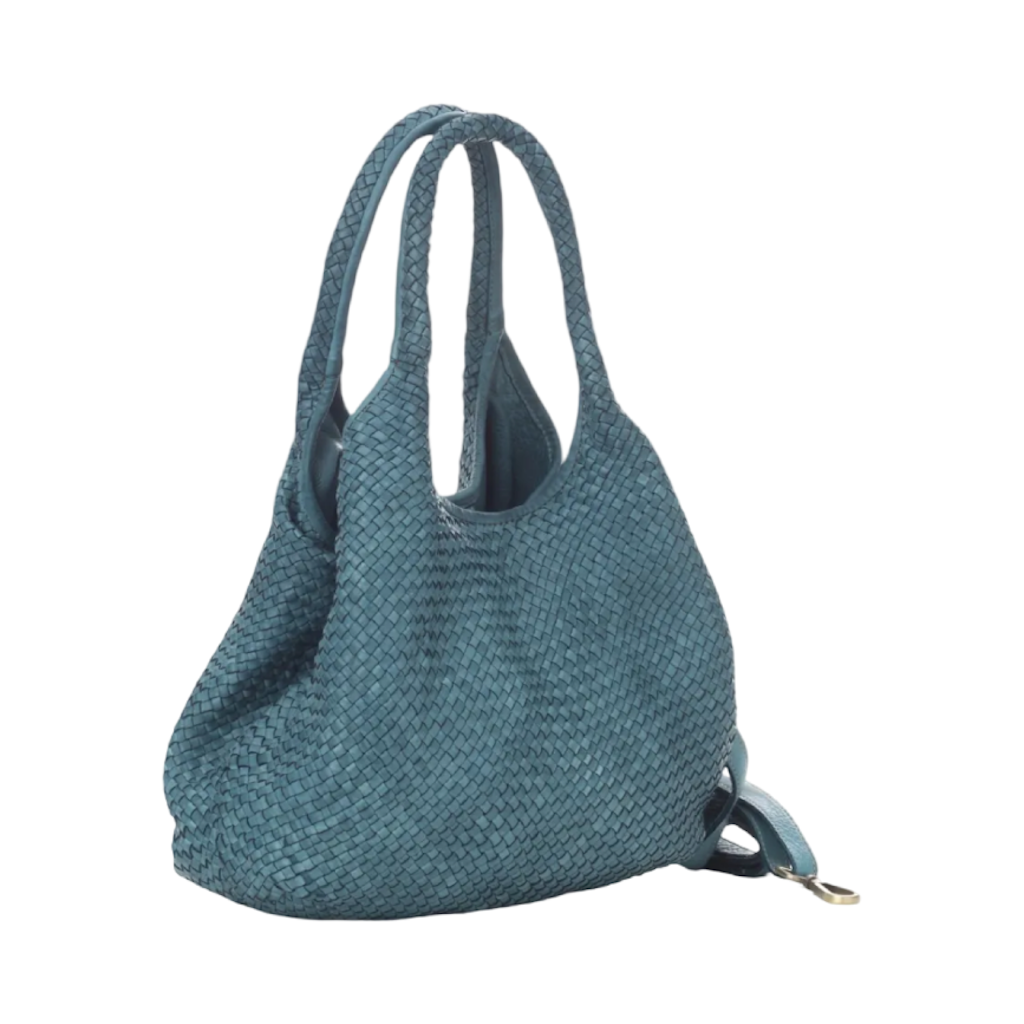 BZNA Bag Lana Petrol Italy Vintage Schultertasche Designer Damen Handtasche - B Z N A