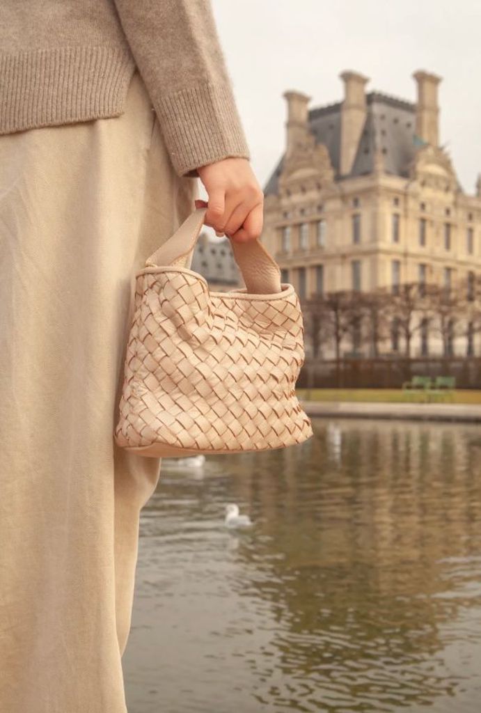 BZNA Bag Andrea Bordeaux Italy Vintage Schultertasche Designer Damen Handtasche - B Z N A