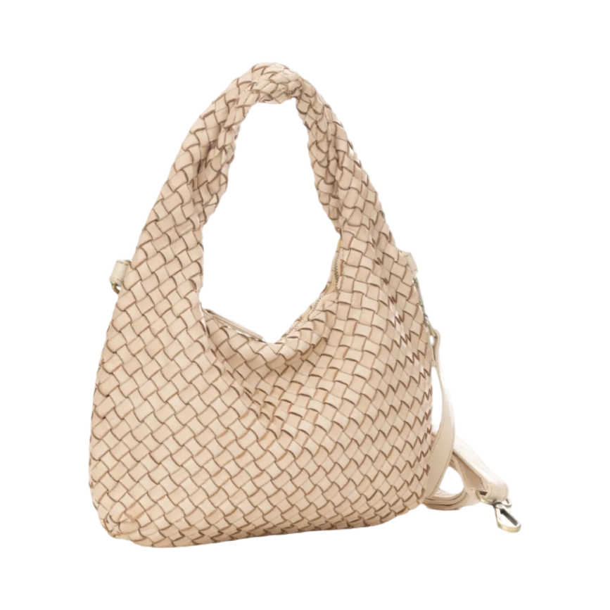 BZNA Bag Britta Beige Italy Designer Handtasche Schultertasche Tasche Leder