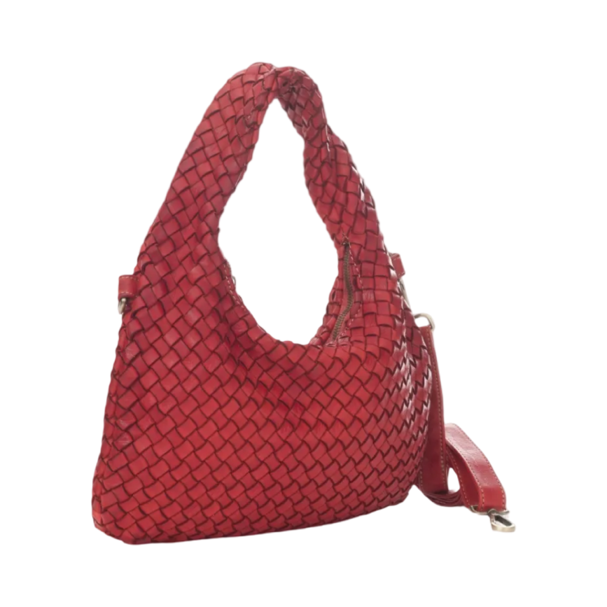 BZNA Bag Britta Rot Italy Designer Handtasche Schultertasche Tasche Leder