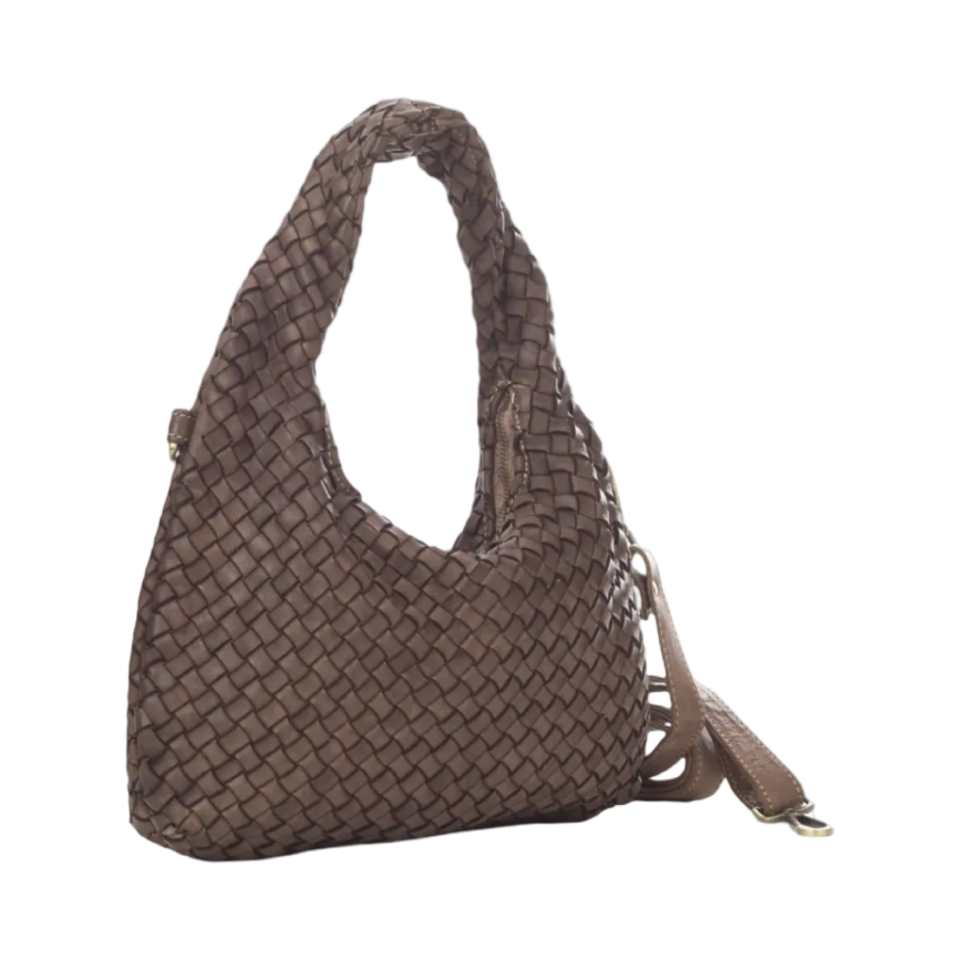 BZNA Bag Britta Taupe Italy Designer Handtasche Schultertasche Tasche Leder