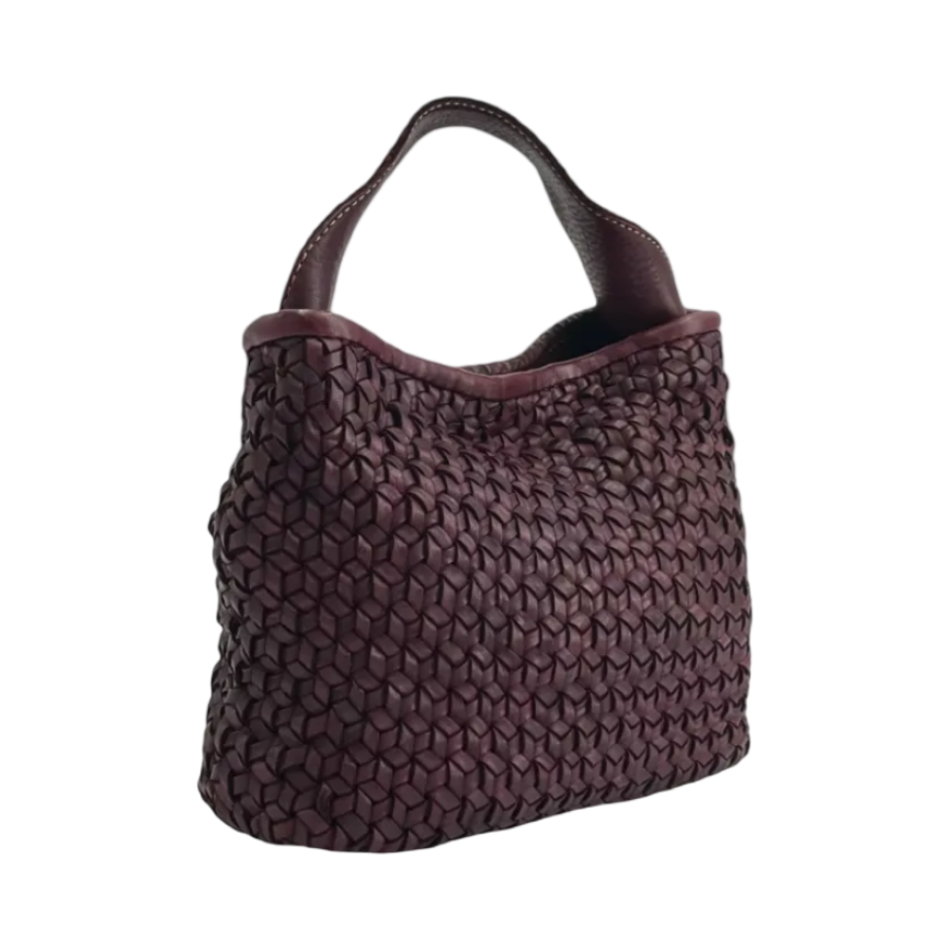 BZNA Bag Andrea Bordeaux Italy Vintage Schultertasche Designer Damen Handtasche - B Z N A