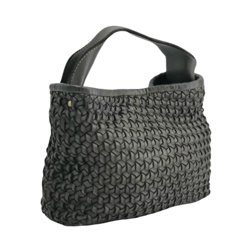 BZNA Bag Andrea Grau Italy Vintage Schultertasche Designer Damen Handtasche