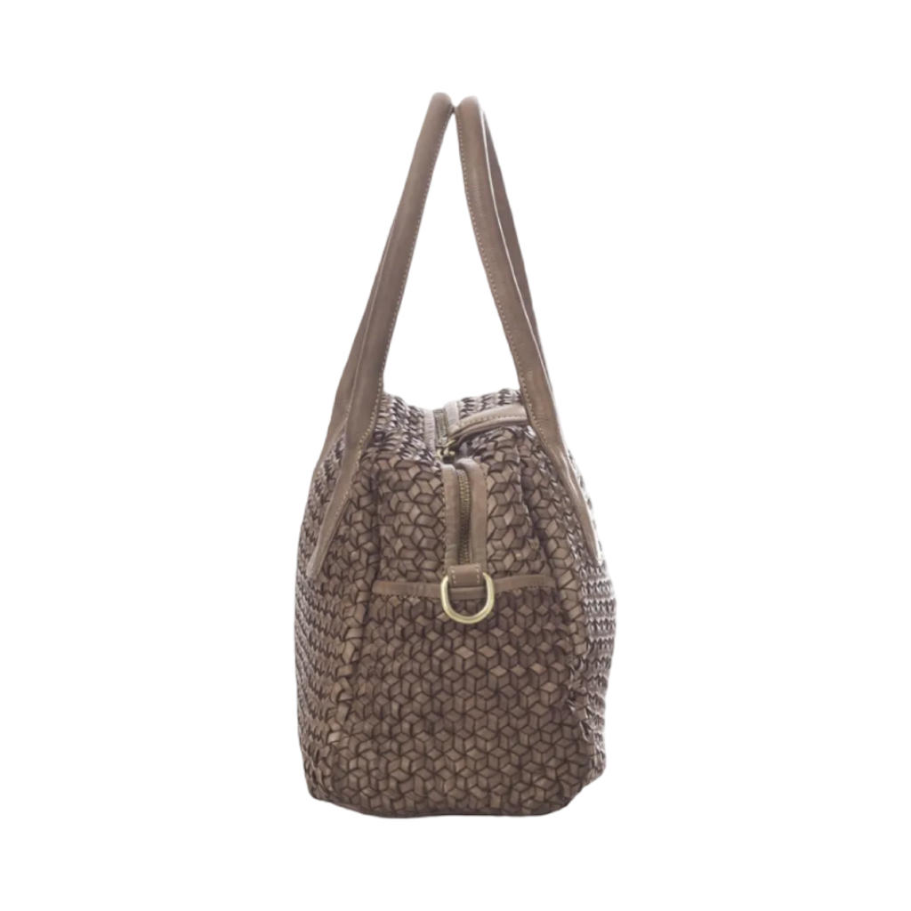 BZNA Bag Alisa Grau Italy Designer Handtasche Schultertasche Tasche Leder