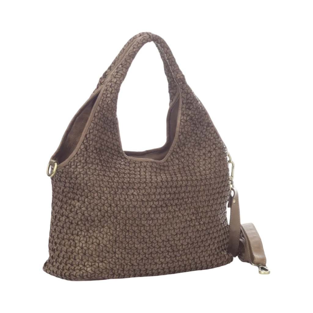 BZNA Bag Emilia Taupe Italy Designer Damen Handtasche Schultertasche Tasche Leder Shopper Neu