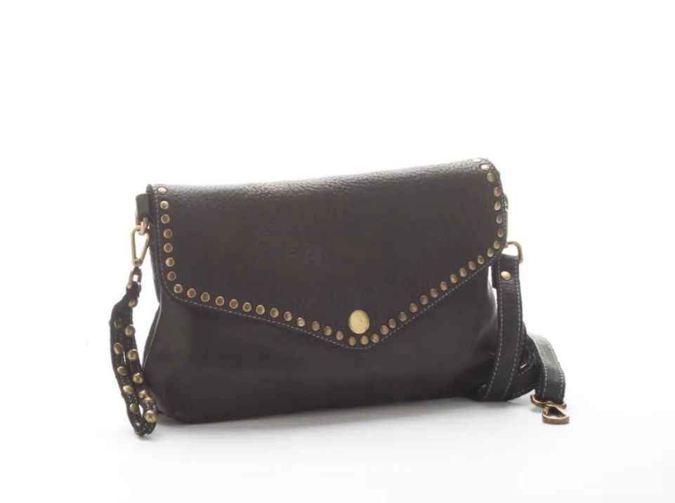 BZNA Bag Doria Schwarz Clutch Italy Designer Damen Umhängetasche Schultertasche Neu