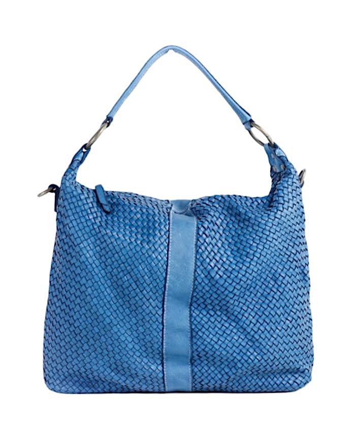 BZNA Bag Reneka Blau Italy Designer Shopper Handtasche Schultertasche Tasche - B Z N A