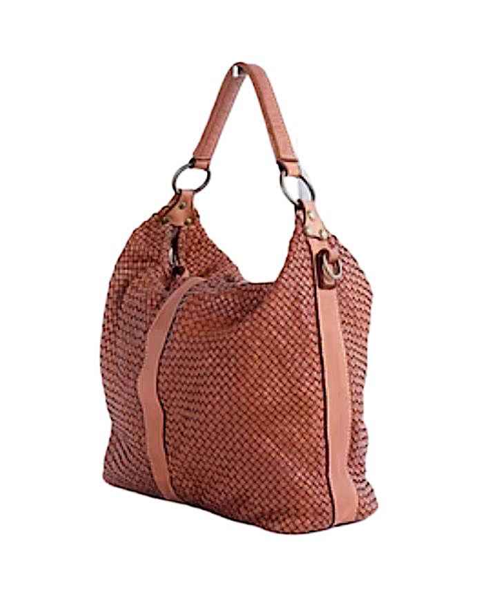 BZNA Bag Reneka Cognac Italy Designer Shopper Handtasche Schultertasche Tasche Leder