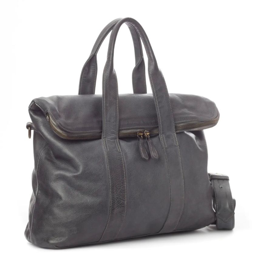 BZNA Bag Shopper Ella Grau Designer Business Messenger Tasche Schultertasche - B Z N A
