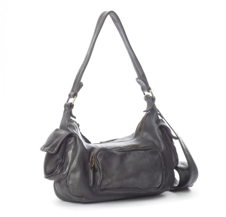 BZNA Bag Unica Grau Italy Designer Umhängetasche Ledertasche Schultertasche Tasche Leder Neu - B Z N A