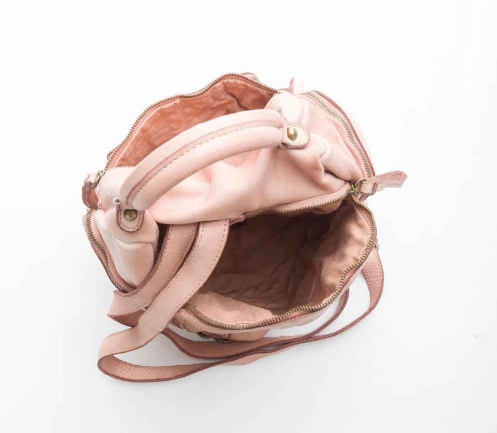 BZNA Bag Stella Rosa Backpacker Designer Rucksack Damenhandtasche Schultertasche Leder Nappa sheep ItalyNeu