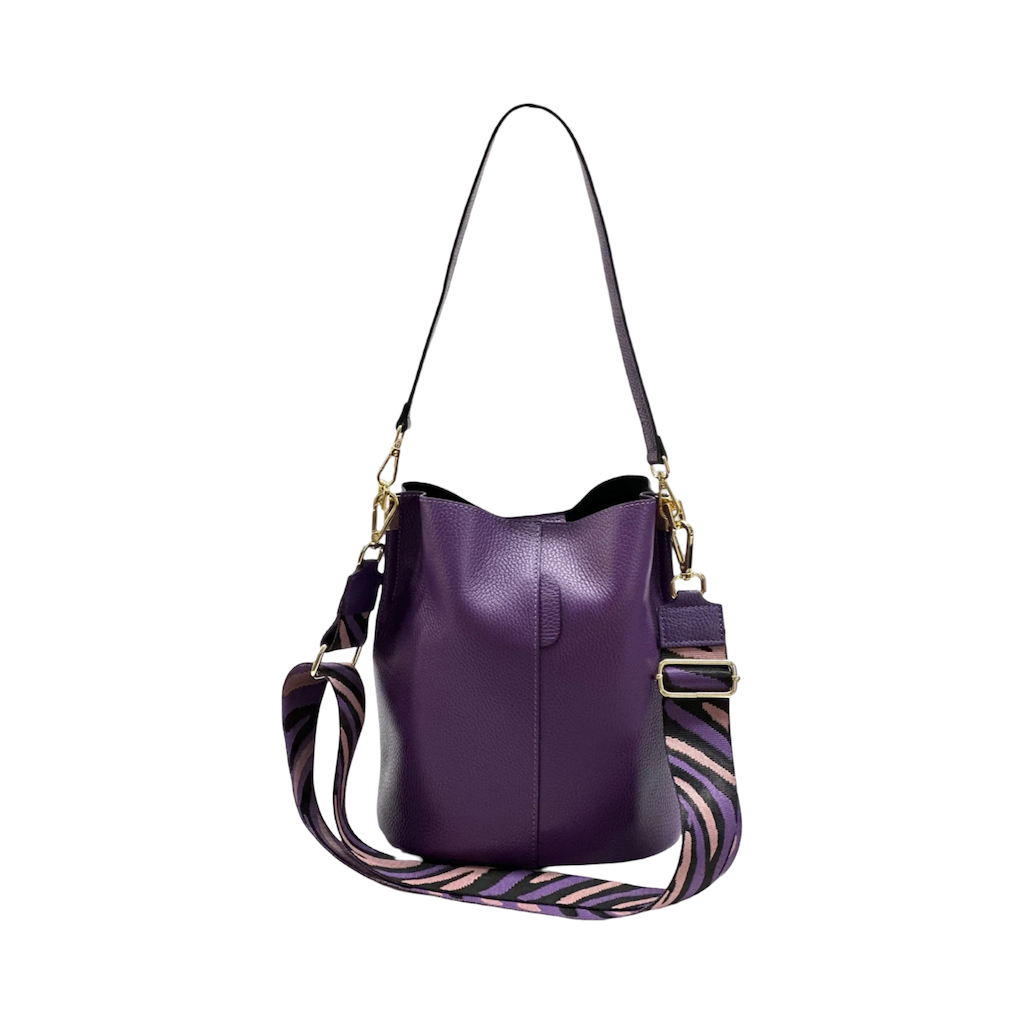 BZNA Bag Shirinia Viola Leder Italy Damen Handtasche Schultertasche Tasche