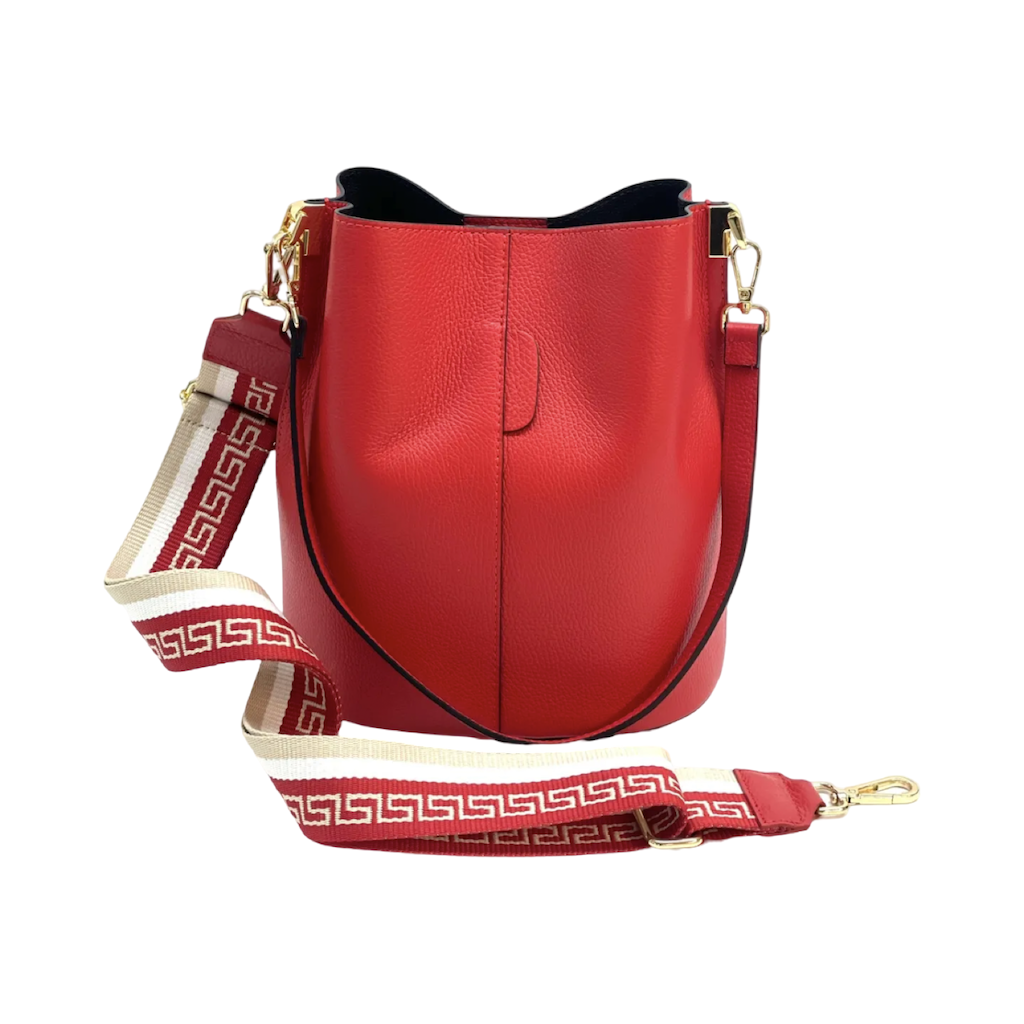 BZNA Bag Shirinia Rot Leder Italy Damen Handtasche Schultertasche Tasche