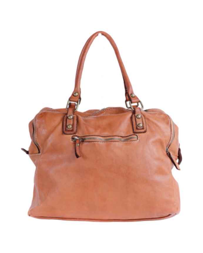 BZNA Bag Lue Cognac Italy Designer Messenger Damen Handtasche Schultertasche Tasche Leder Shopper Neu