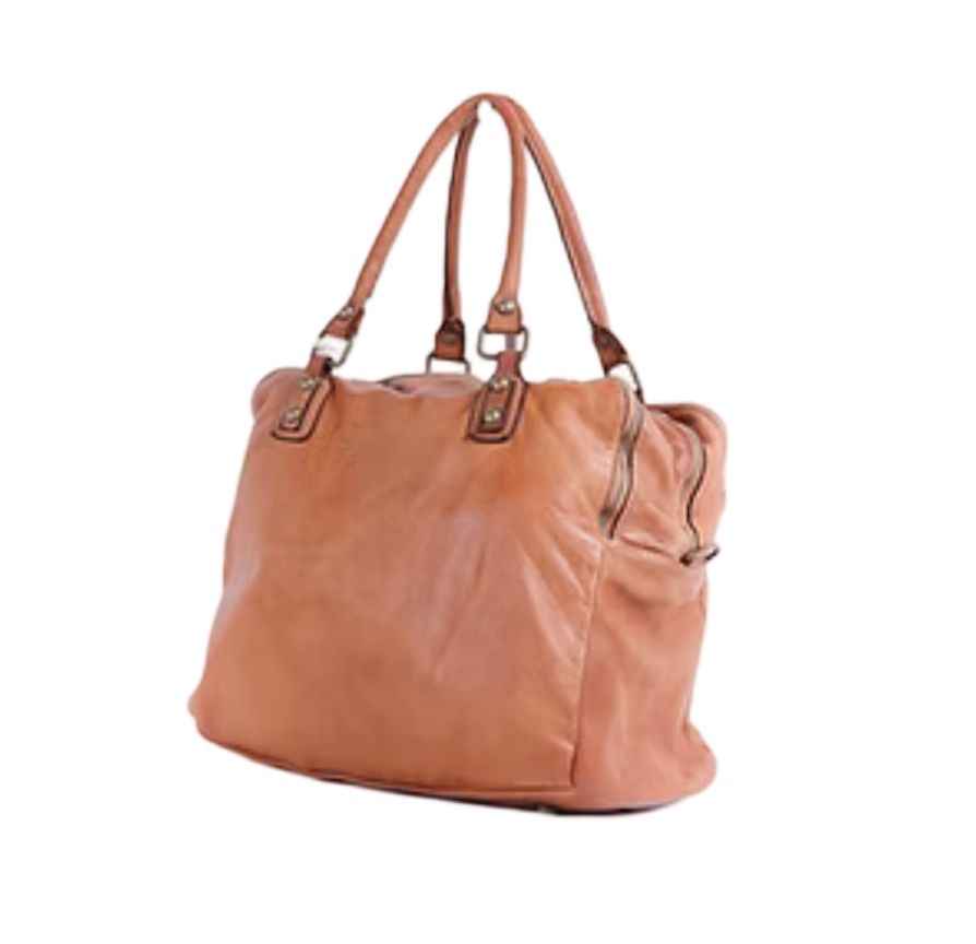 BZNA Bag Lue Cognac Italy Designer Messenger Damen Handtasche Schultertasche Tasche Leder Shopper Neu