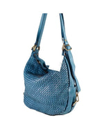 Load image into Gallery viewer, BZNA Bag Lizz Petrol Backpacker Designer Rucksack Damenhandtasche Schultertasche
