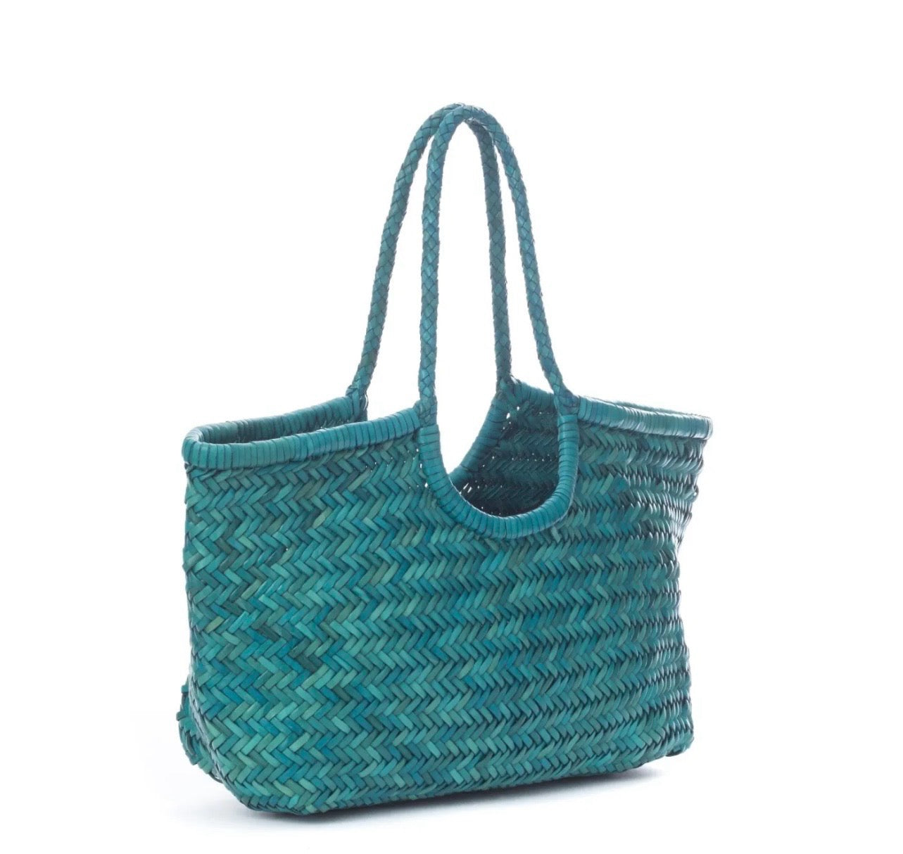 BZNA Bag Marina Petrol Italy Damen Handtasche Schultertasche Tasche Leder