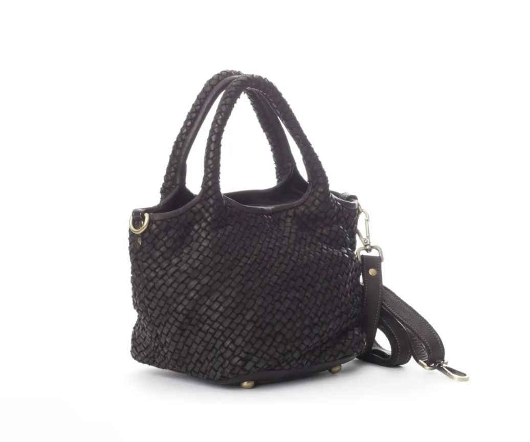 BZNA Bag Mala Schwarz Italy kleine Damen Handtasche Schultertasche Tasche Leder