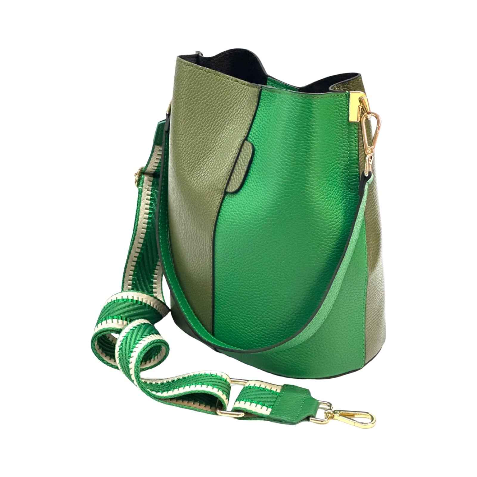 BZNA Bag Shirinia Grün/Verde Leder Italy Damen Handtasche Schultertasche Tasche