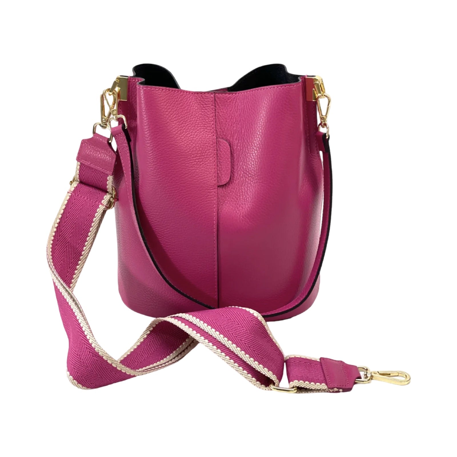 BZNA Bag Shirinia Fuxia Leder Italy Damen Handtasche Schultertasche Tasche - B Z N A