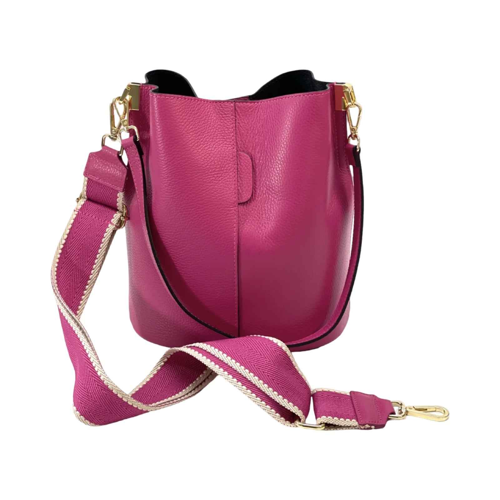 BZNA Bag Shirinia Fuxia Leder Italy Damen Handtasche Schultertasche Tasche