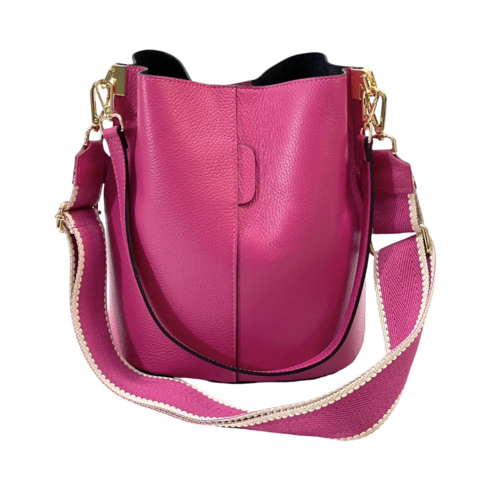 BZNA Bag Shirinia Fuxia Leder Italy Damen Handtasche Schultertasche Tasche - B Z N A