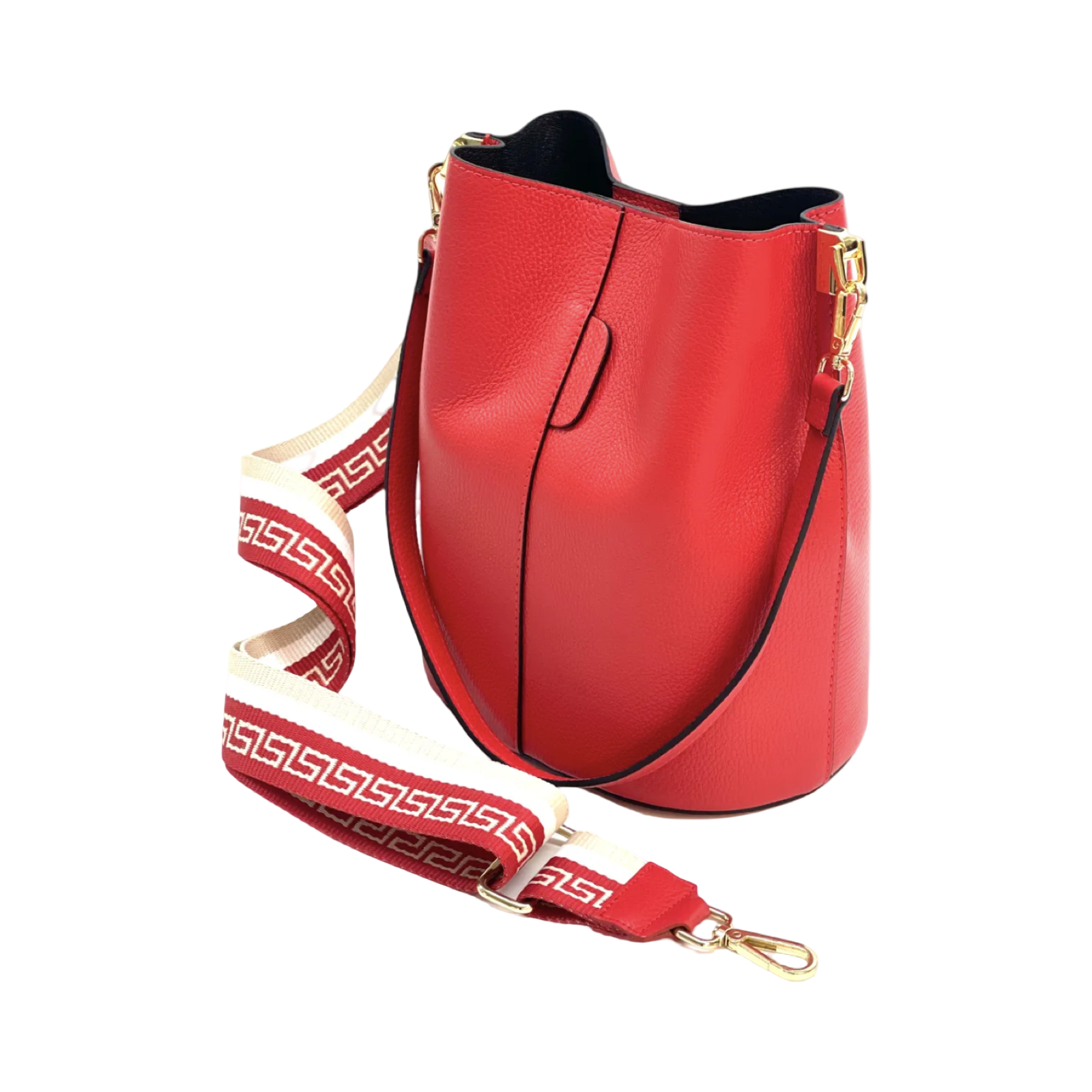BZNA Bag Shirinia Rot Leder Italy Damen Handtasche Schultertasche Tasche