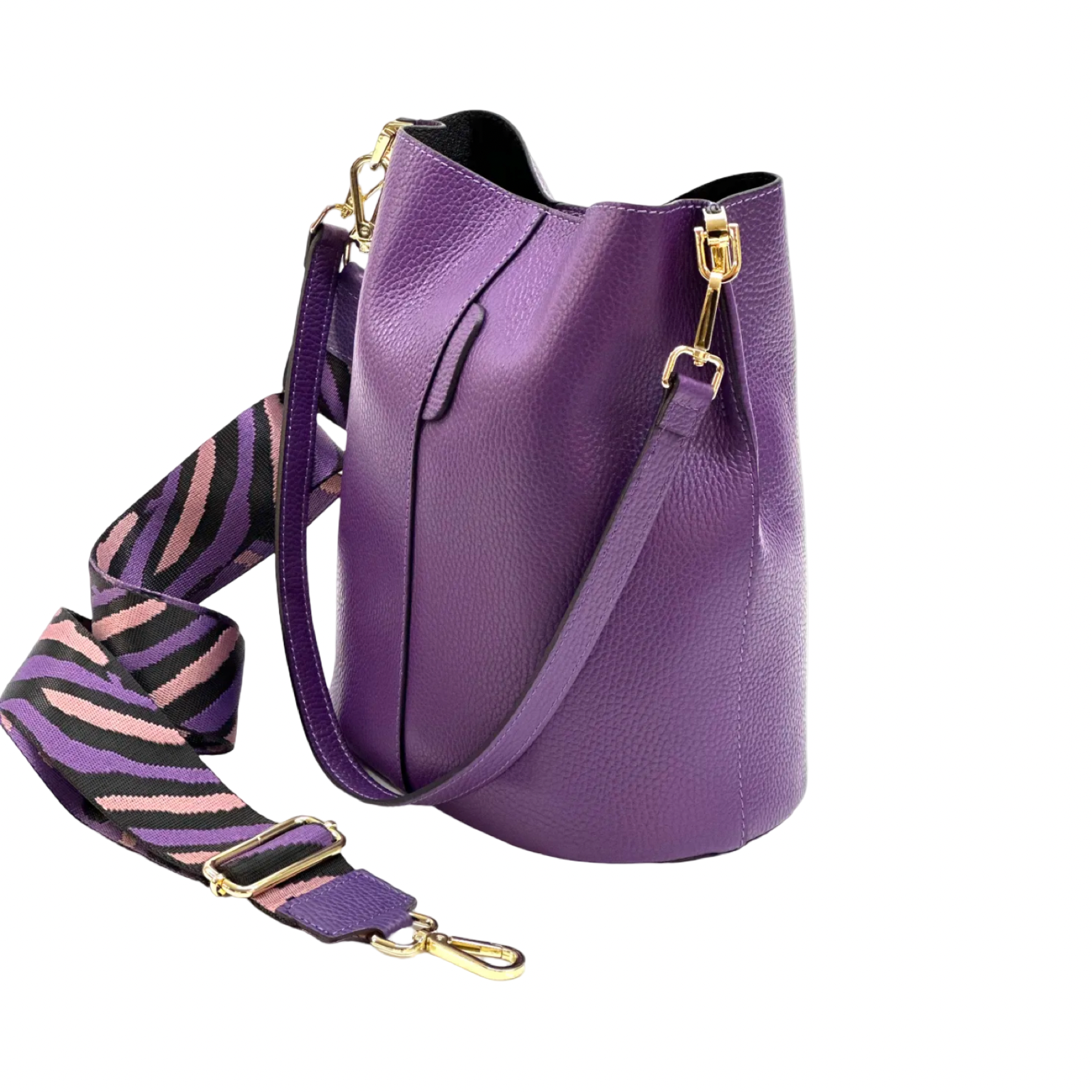 BZNA Bag Shirinia Viola Leder Italy Damen Handtasche Schultertasche Tasche
