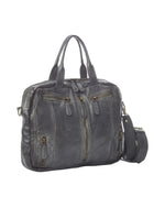 Load image into Gallery viewer, BZNA Bag Simsa Grau Business Aktentasche Designer Ledertasche Schultertasche Unisex
