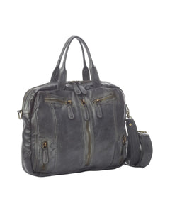 BZNA Bag Simsa Grau Business Aktentasche Designer Ledertasche Schultertasche Unisex