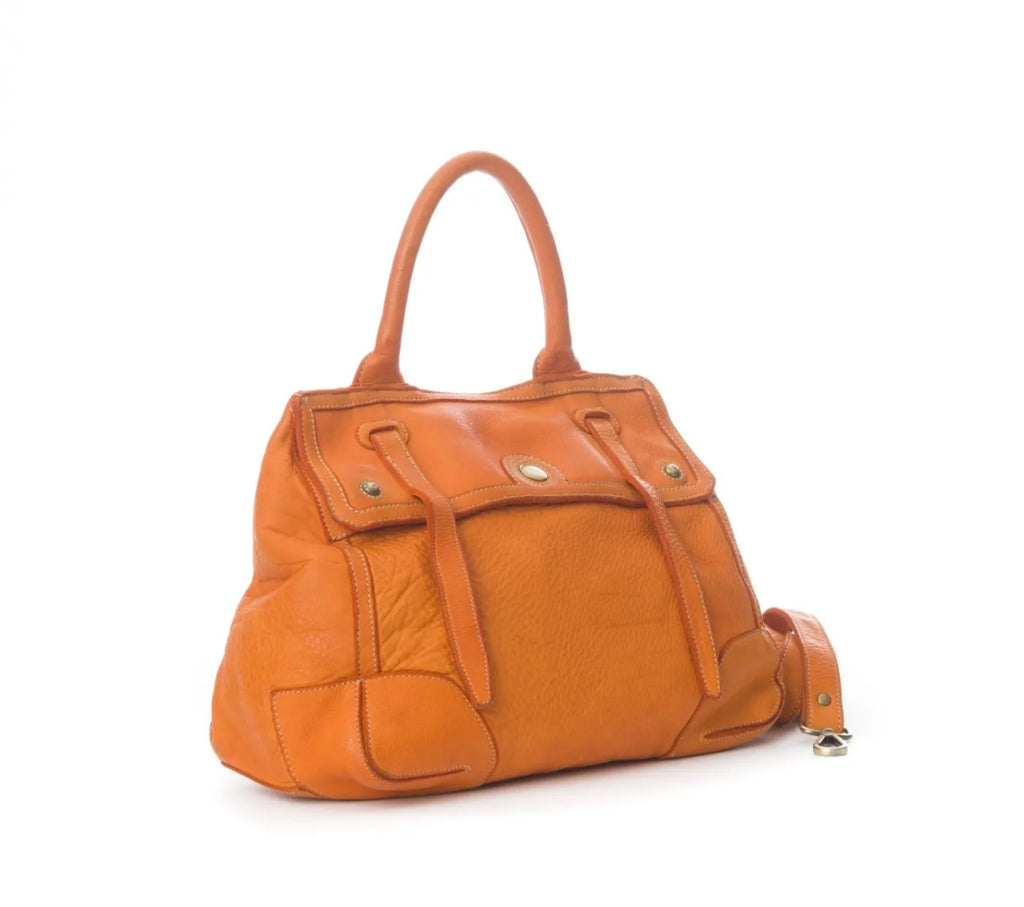 BZNA Bag Lauren Orange  Designer Ledertasche Tragetasche Handtasche - B Z N A