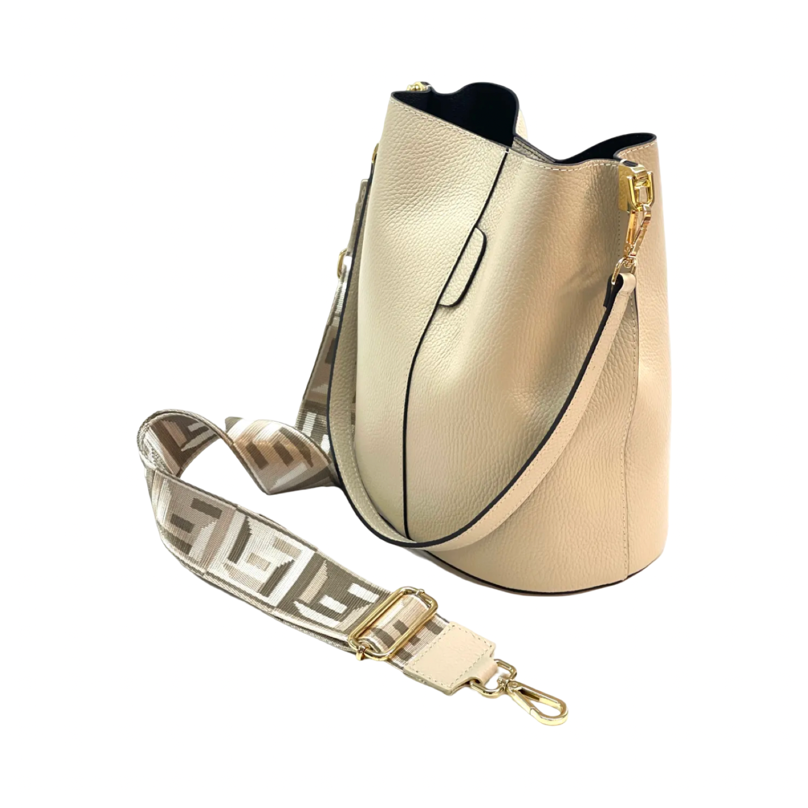 BZNA Bag Shirinia Beige Leder Italy Damen Handtasche Schultertasche Tasche