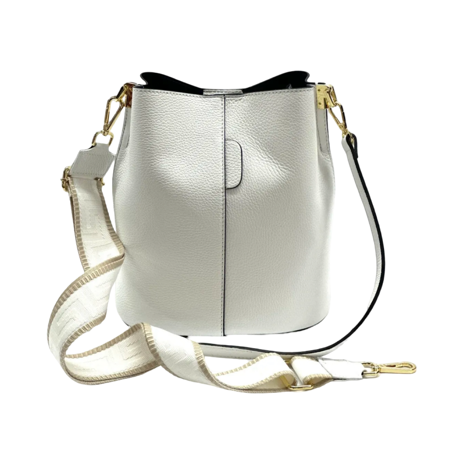 BZNA Bag Shirinia Weiß Leder Italy Damen Handtasche Schultertasche Tasche
