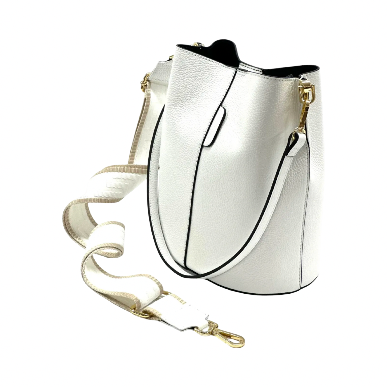 BZNA Bag Shirinia Weiß Leder Italy Damen Handtasche Schultertasche Tasche