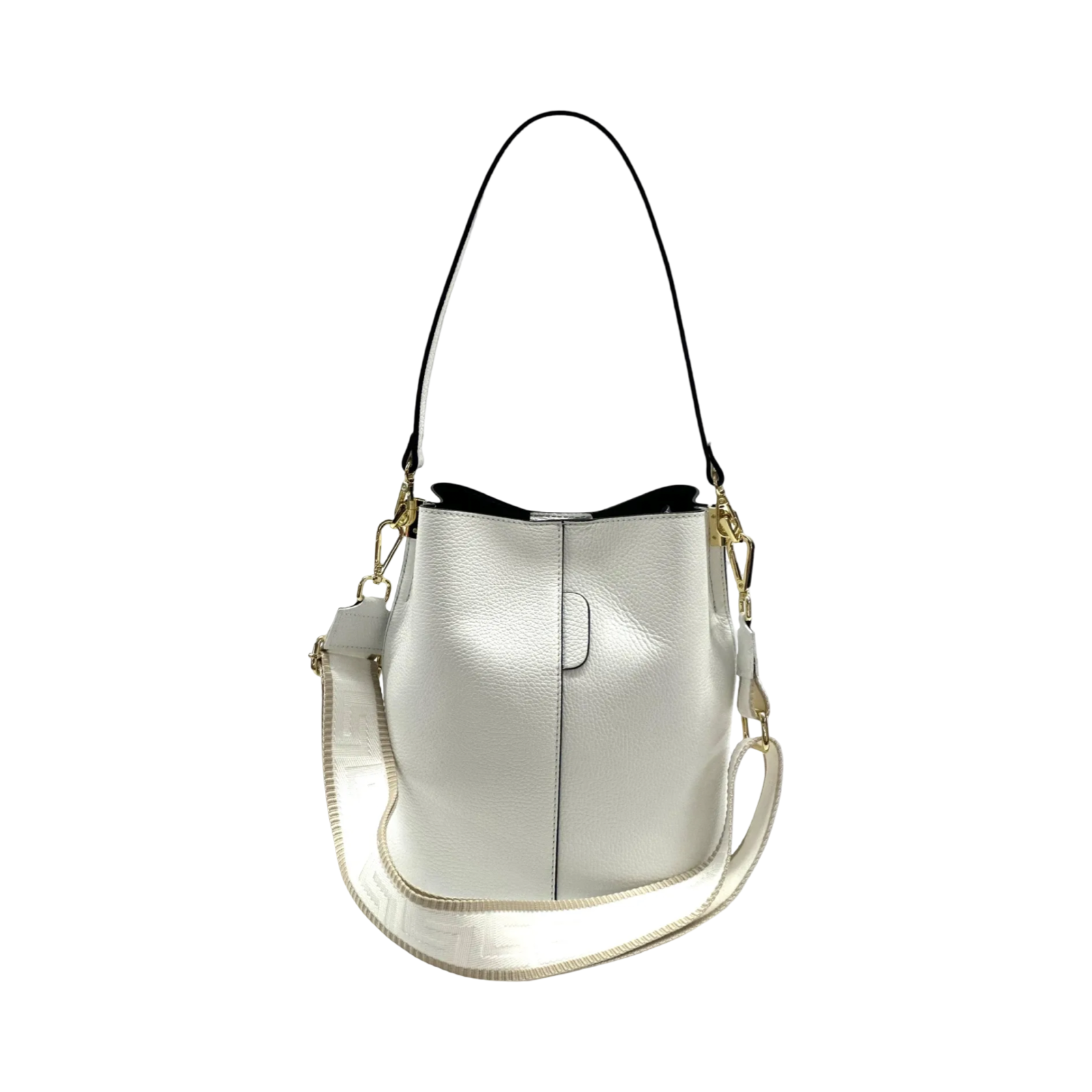 BZNA Bag Shirinia Weiß Leder Italy Damen Handtasche Schultertasche Tasche
