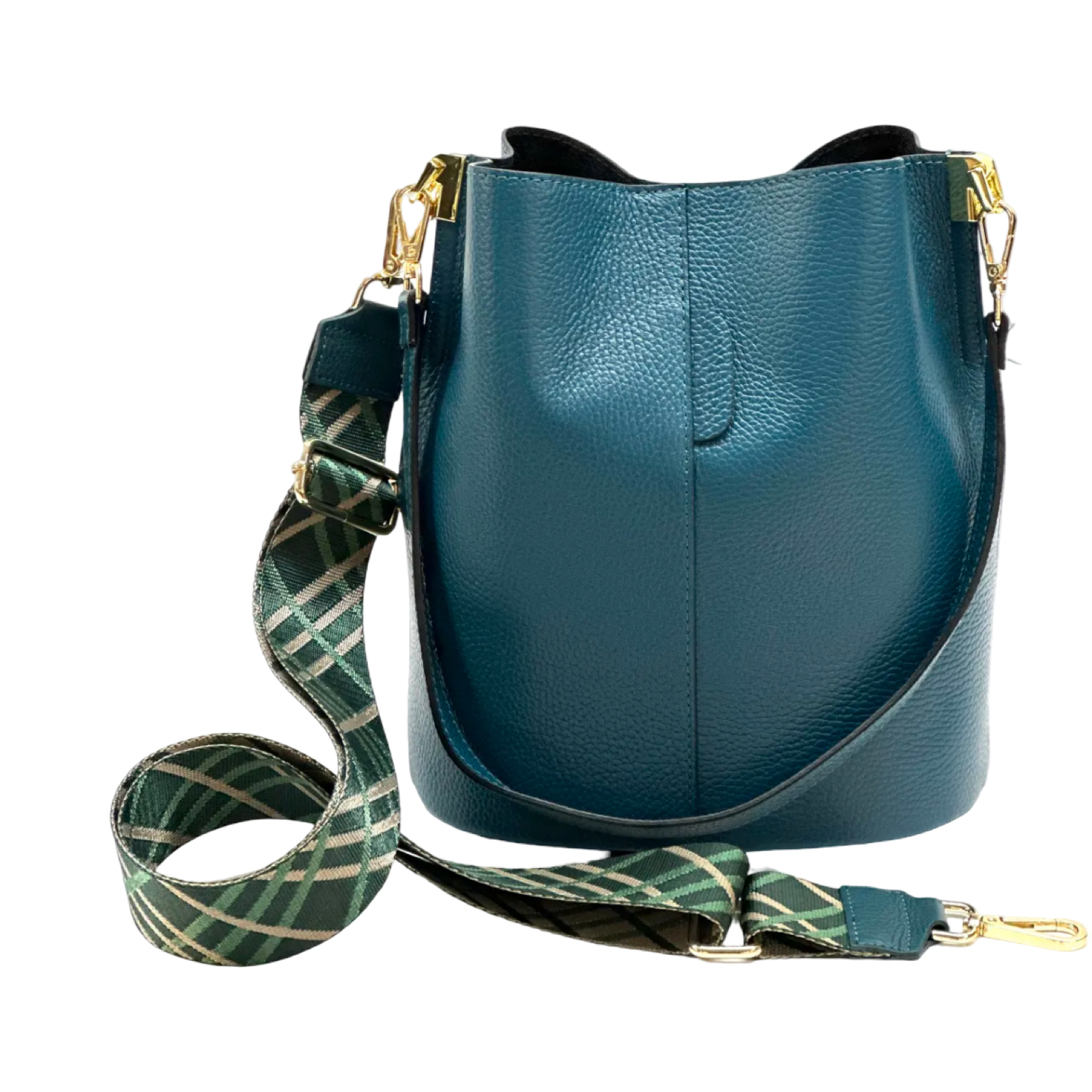 BZNA Bag Shirinia Petrol Leder Italy Damen Handtasche Schultertasche Tasche