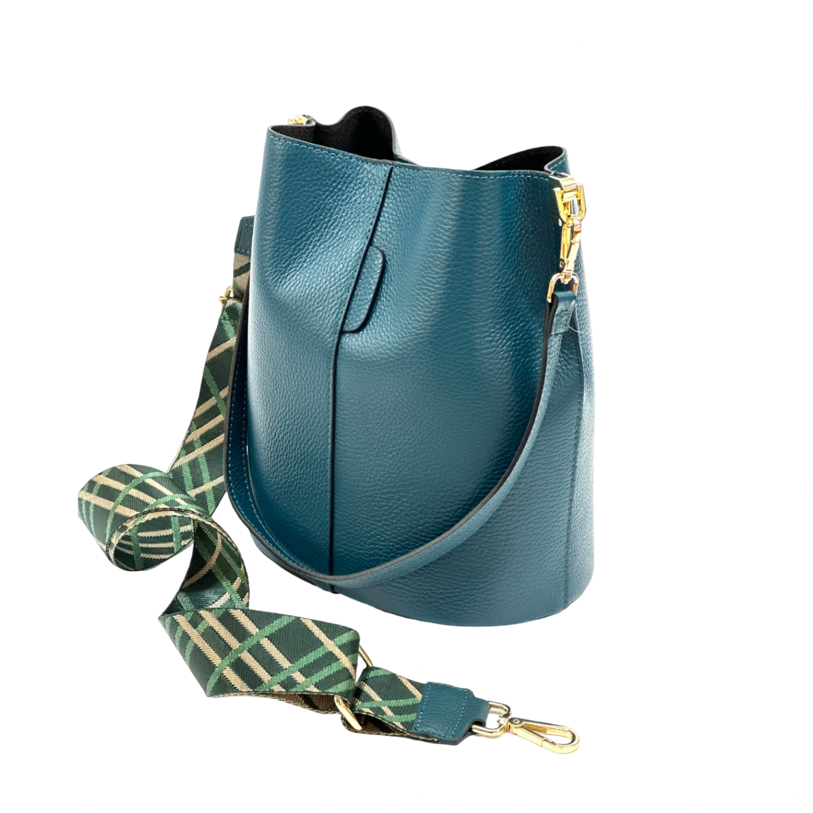BZNA Bag Shirinia Petrol Leder Italy Damen Handtasche Schultertasche Tasche
